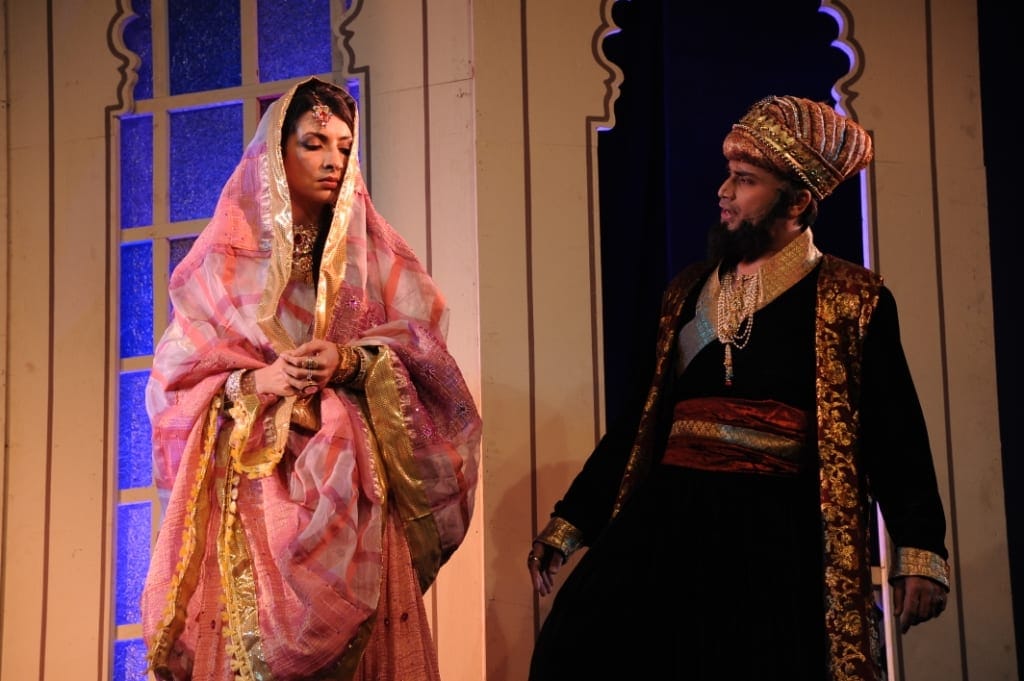 A scene from Bhamasha — courtly encounter in the Mewar palace
